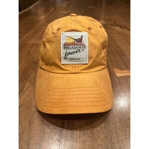 Orvis Slideback Hat Orange Rooster Booster Pheasants Forever 100% Cotton vintage